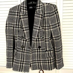Plaid ZARA Blazer Double Breasted New. New w/o tags